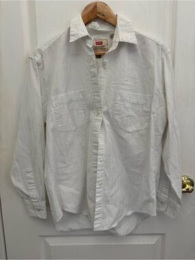 Levi's Woman’s M White Long-Sleeve Button-Up Shirt